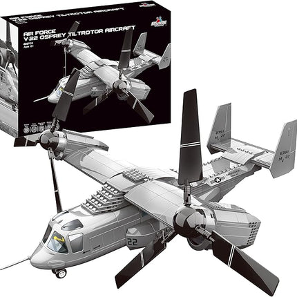 Apostrophe Games V-22 Osprey Tiltrotor Aircraft Building Block Set - 460 Pieces