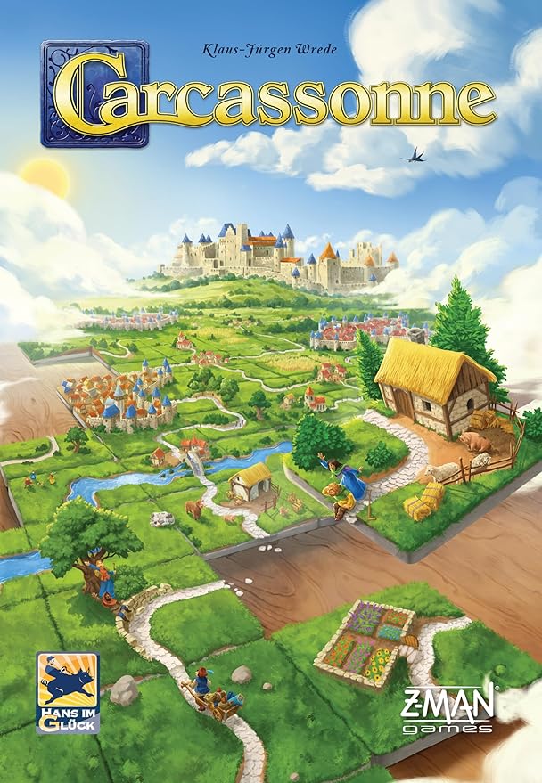Asmodee Carcassonne Board Game - Classic Tile-Laying Strategy Game, Family Fun Medieval Adventure for Kids & Adults, Ages 7+, 2-5 Players, 35 Minute Playtime