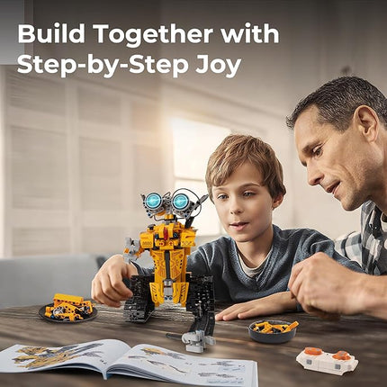 Sillbird Robot Building Kit with Remote Control STEM Gifts for Boys Age 8-12, Technic Buildable 3in1 Model Coding Robotic Set Birthday Toys for Kids Teens (468 Pieces)