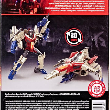 Transformers Studio Series Deluxe Class One Starscream, 4.5-inch Converting Action Figure, Robot Toys for Ages 8+