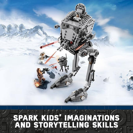 LEGO Star Wars Hoth at-ST Walker Building Toy for Kids with Chewbacca Minifigure and Droid Figure, The Empire Strikes Back Model, Star Wars Fan Gift, 75322