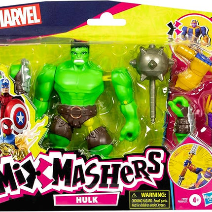 Avengers Marvel MixMashers Hulk Custom Deluxe Mix-and-Match Action Figure & Accessories, 5-Inch-Scale Super Hero Toys for Kids Ages 4+