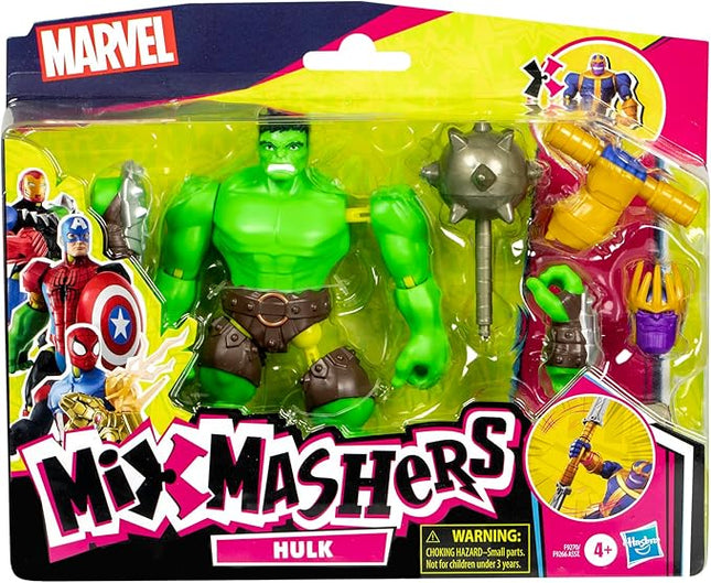 Avengers Marvel MixMashers Hulk Custom Deluxe Mix-and-Match Action Figure & Accessories, 5-Inch-Scale Super Hero Toys for Kids Ages 4+