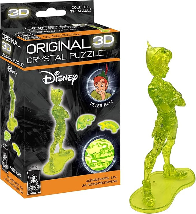 BePuzzled | Disney Peter Pan Original 3D Crystal Puzzle, Ages 12 and Up