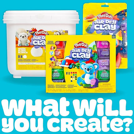 Play-Doh Brand Air-Dry Clay Bucket, Paintable White Modeling Clay, Arts & Crafts Gift, Craft Supplies, Sculpting and Molding Clay for Kids