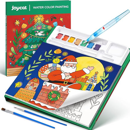 JoyCat Paint with Water Coloring Books for Toddlers, Watercolor Painting Sets for Kids Ages 3-5 4-8, Arts and Crafts Drawing Activities Toy Birthday Gift for Boys Girls (Christmas)