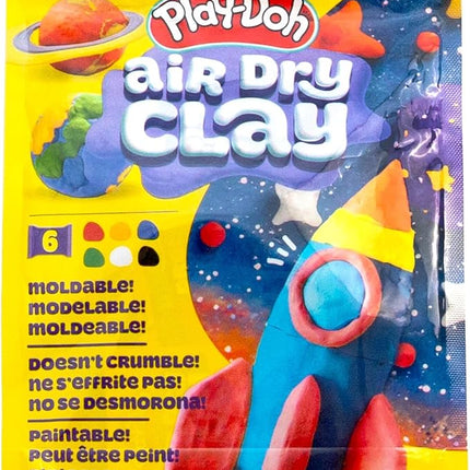 Play-Doh Brand Air Dry Clay, 6 Vibrant Clay Colors, Soft & Ultra Light Modeling Clay for Kids, Moldable, Paintable, Crumble-Free