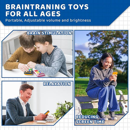 HOMESTEC Logical Puzzle Toys, Hand Held Travel Games for Kids and Adults, Brain Teaser Toys Road Trip Activities for Boys and Girls, Birthday Easter Basket Stuffers (Blue)