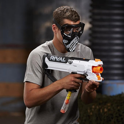 Nerf Rival Phantom Corps Face Mask, White Color Scheme, Breathable Design, Adjustable Band, Nerf Accessories for 14 Year Old Boys and Girls
