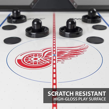 NHL 84" Air Hockey Tables - New York Rangers, Boston Bruins, Detroit Red Wings - Wrap-Around Goal; LED Scoring; 4 Pucks & Pushers