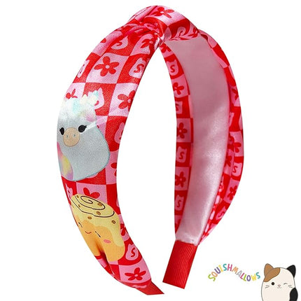 LUV HER Licensed Squishmallows Knotted Headband - Thick Headbands For Girls - One Size Fit All - Hair Accessories For Her Ages 8+