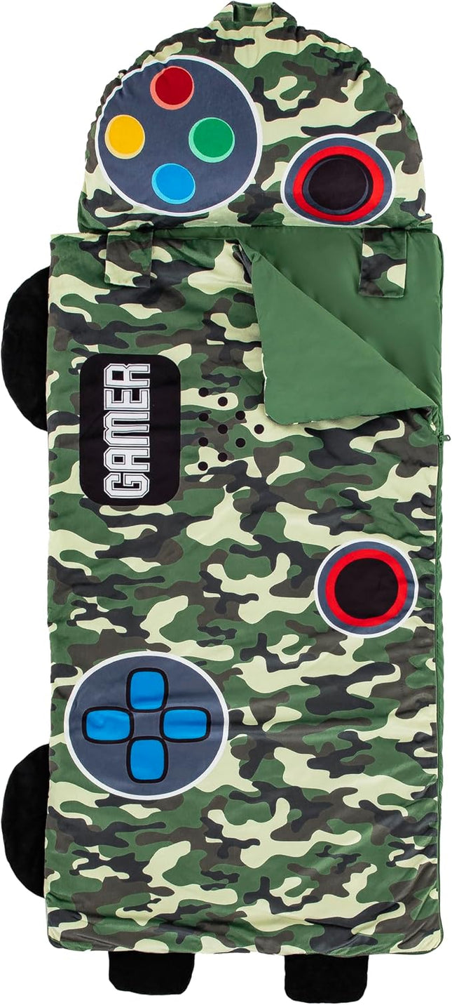 Kid's Nap Buddies Character Preschool Nap Mat, Toddler Sleeping Bag with Pillow for Daycare, Ages 3+