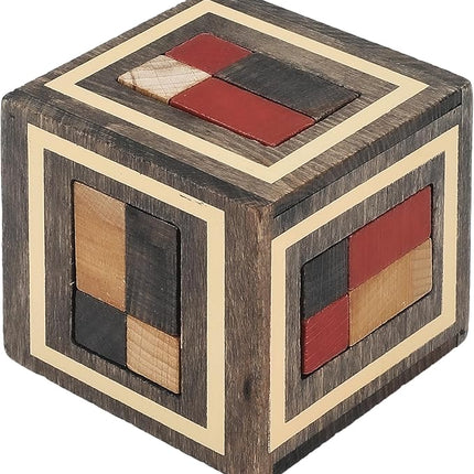 Sharp Brain Zone Wooden Puzzle Box – 3D Wooden Brain Teaser Puzzle with Secret Compartments | Handcrafted Natural Wood, STEM Educational Logic Game & Unique Gift for Puzzle Lovers