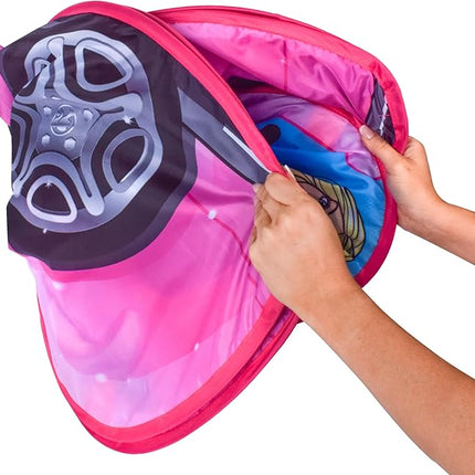 Barbie Convertible Pop Up Tent - Pink Princess Playhouse Car Toy with Sounds & Key Fob, Indoor and Outdoor Play