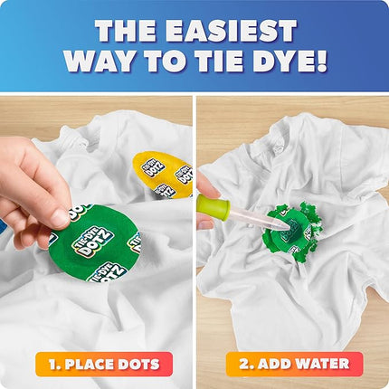 Blue Marble Tie-Dye Dotz 10-Piece Set – Make Vibrant, Colorful Tie Dye Designs with Dotz, Dropper, and Gloves – Fun and Easy Craft Kit for Kids and Beginners