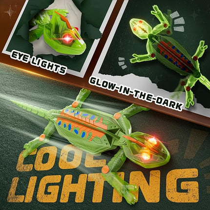 Glow-in-The-Dark Wall Climbing Chameleon, Remote Control Car Kids Toys with Rechargeable Indoor Wall Crawler Robot Geckos Toys Gifts for Boys & Girls Ages 3 & Up