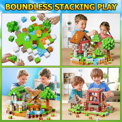 Magnetic Blocks,150PCS Magnetic Building Cube Game,Magnet Blocks Tiles Constructions Toys,STEM Educational Building Blocks for Kids,Christmas Birthday Gifts for Boys and Girls Age 3+ Years Old