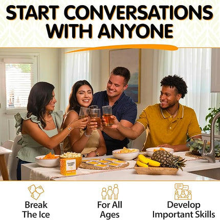200 Icebreaker Conversation Cards - Improve Your Small Talk & Make Deep Connections - Perfect for Parties, Gatherings & More - Always Have Something to Say - Discuss Fun Questions & Interesting Topics