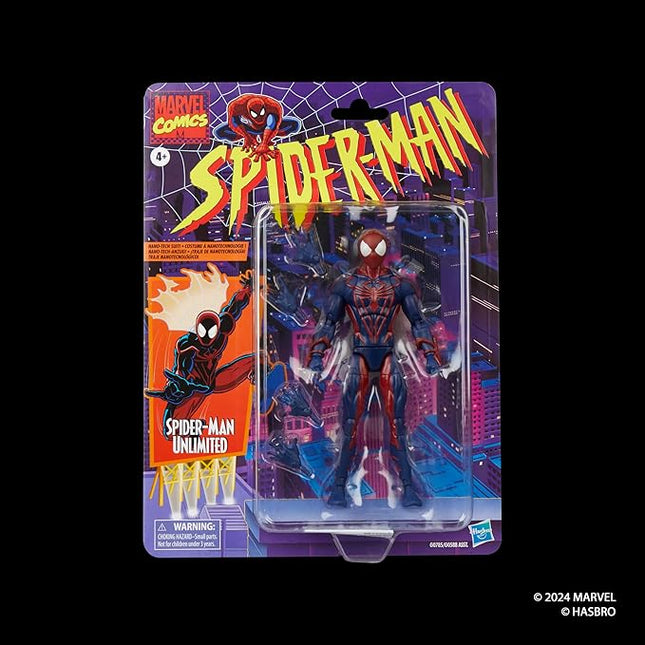 Spider-Man Marvel Legends Series Unlimited, Retro Comics Collectible 6-Inch Scale Action Figure