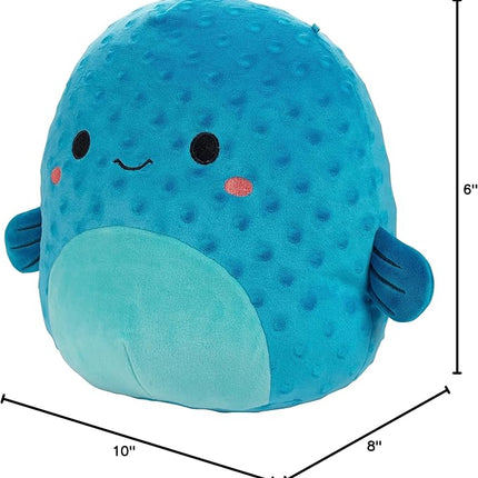 Squishmallows Original 10-Inch Refalo The Blue Fish - Official Jazwares Plush - Collectible Soft Squishy Ocean Summer Stuffed Animal Toy - Add to Your Squad - Gift for Kids, Girls & Boys