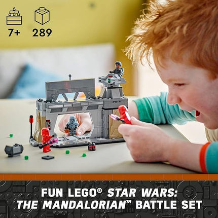 LEGO Star Wars: The Mandalorian Paz Vizsla and Moff Gideon Battle, Fun Building Set for Kids, Collectible Star Wars Toy with 4 Minifigures, Star Wars Birthday Gift for 7 Year Old Boys and Girls, 75386