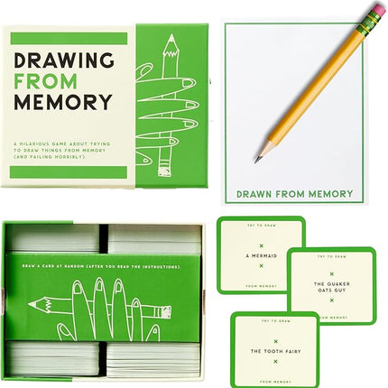 Brass Monkey Drawing from Memory - Social Party Game with 300+ Game Card Prompts for Drawing from Memory