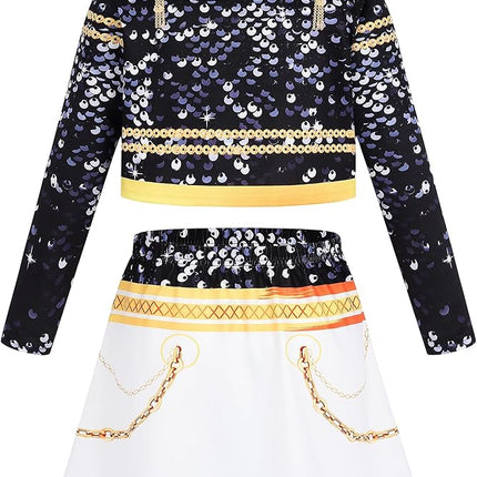 Girls Demon Pop Singer Hunters Costume 3-14 Years Stage Dance Idol Cosplay Outfit, Kids Halloween Costumes