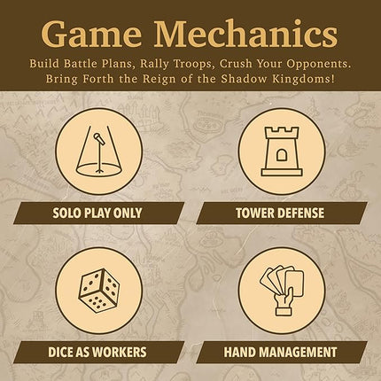 Siege of Valeria Board Game - Tower Defense Solo Board Game with Dice Rolling and Combo Cards. Single Player Fun with Fast Paced Gameplay