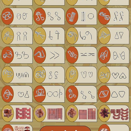 30pcs Brain Teaser Puzzles Game for Adults and Kids Ancient Wooden and Metal Puzzles 3D Educational Toys IQ Logic Train Family Games Party Favor Coffee Time Unlock Interlock Puzzles Box