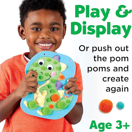 Creativity for Kids Pom Pom Pictures: Dinosaurs - Toddler Learning Toys, Sensory Play (Ages 3+)