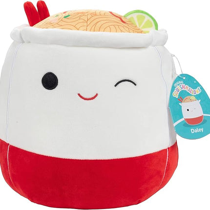 Squishmallows Original 10-Inch Daley the Ramen Noodles - Official Jazwares Plush - Collectible Soft & Squishy Pad Thai Lo Mein Food Stuffed Animal Toy - Add to Your Squad - Gift for Kids, Girls & Boys