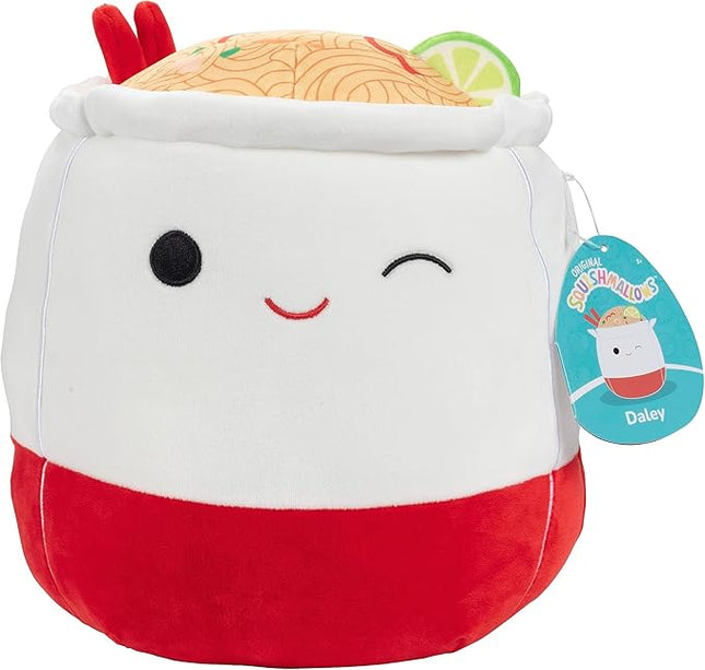 Squishmallows Original 10-Inch Daley the Ramen Noodles - Official Jazwares Plush - Collectible Soft & Squishy Pad Thai Lo Mein Food Stuffed Animal Toy - Add to Your Squad - Gift for Kids, Girls & Boys