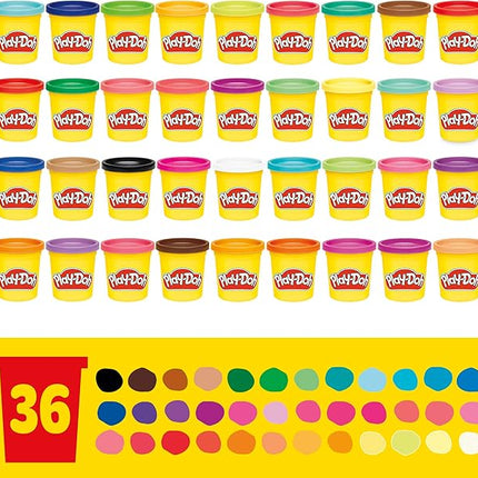 Play-Doh Modeling Compound 36-Pack Case of Colors, Non-Toxic, 3 Oz Cans of Assort. Colors, Back to School Classroom Supplies, Preschool Toys, Ages 2+ (Amazon Exclusive)