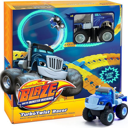 Blaze and The Monster Machine TurboTwist Racers - Race Track Set (Crusher TurboTwist Racer) (Blue)