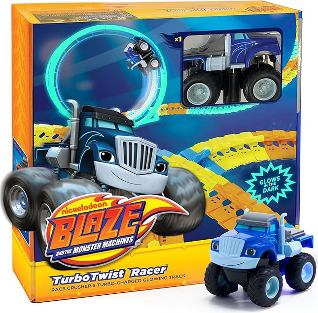 Blaze and The Monster Machine TurboTwist Racers - Race Track Set (Crusher TurboTwist Racer) (Blue)