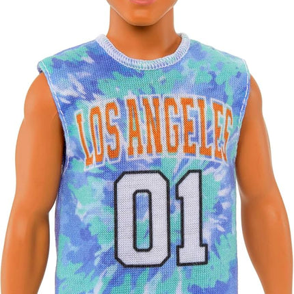 Barbie Fashionistas Ken Fashion Doll #212 with Prosthetic Leg Wearing Removable Los Angeles Jersey, Purple Shorts & Sneakers