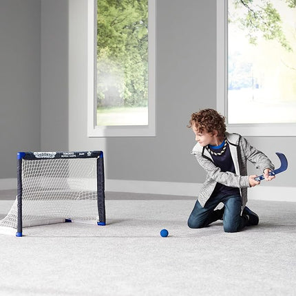 Franklin Sports NHL Mini Hockey Set - Kids Indoor Knee Hockey Goal, Ball, + 2 Stick Combo - Youth Team Indoor Toy Set - Official - Ages 3+