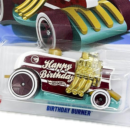 Hot Wheels Birthday Burner, Treasure Hunt, Celebration Racers 5/10, 143/250, 1:64 Scale Diecast Car
