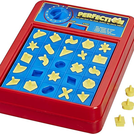 Hasbro Gaming Perfection Game for Preschoolers and Kids Ages 5 and Up, Popping Shapes and Pieces, Preschool Board Games for 1 or More Players