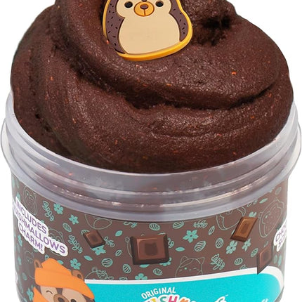 Original Squishmallows Hans Premium Cloud Slime - Limited Release, Chocolate Scent, 8 oz. Jar