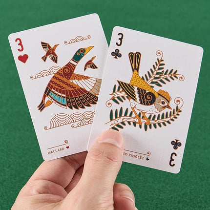 Bird in The Hand Themed Playing Cards | 54 Pieces of Stunning Custom Art | Unique Bird on Every Card in The Deck
