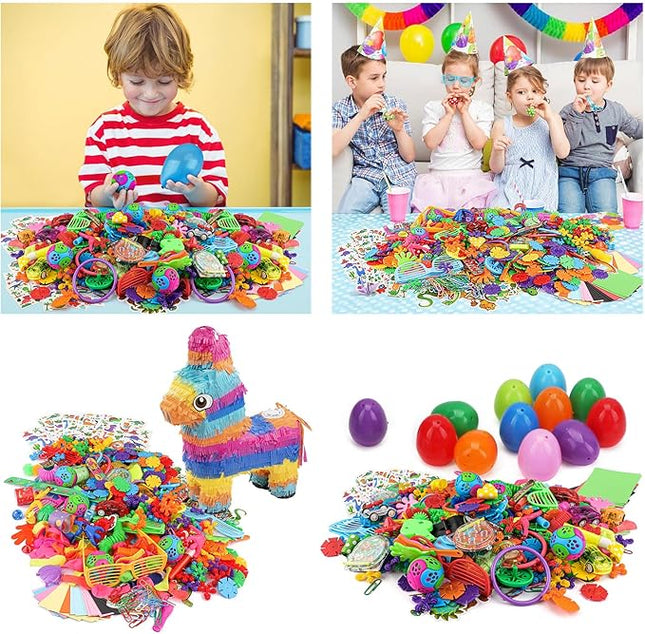 Amy&Benton 1000pcs Party Favors for Kids 8-12 4-8 3-5, Goodie Bags Stuffers, Pinata Stuffers Fillers, Treasure Box Toys for Classroom Prizes, Carnival Prizes Birthday Easter Bulk Holiday Supplies