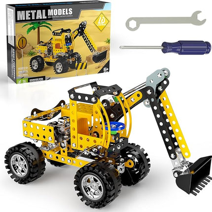 Lucky Doug Stem Building Projects Toys for Kids Boys 8 9 10 11 12 Year Old, Metal Building Construction Model kit, Building Blocks DIY Toy