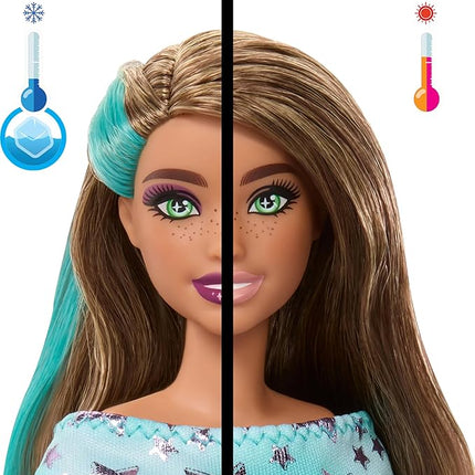 Barbie Party Unboxed Doll & Accessories, Pet Birthday Series Party Stars Set with 10 Surprises Including Color Change & Cake-Decorating Activity