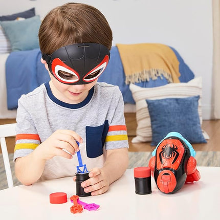 Spidey and his Amazing Friends Marvel Water-Webs Miles “Spin” Morales Electronic Bubble Slinger Role Play Set with Mask, Super Hero Toys for Kids, Ages 3+ (Amazon Exclusive)