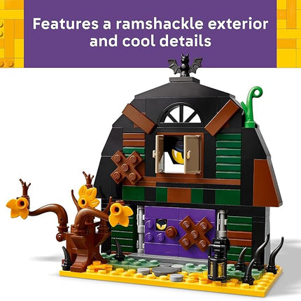 LEGO Halloween Barn Building Toy - Room Decor & Pretend Play Set for Boys & Girls, Ages 9+ - Halloween Toys & Crafts for Kids - Gift Idea - W/Scary Skeleton Minifigure - 40721