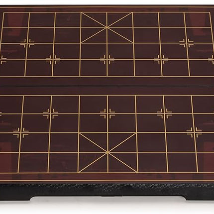 Yellow Mountain Imports Chinese Chess (Xiangqi) Magnetic Travel Board Game Set (12.8-Inch) with Jade-Colored Playing Pieces