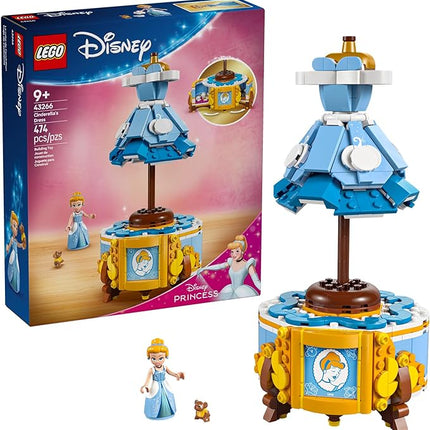 LEGO Disney Princess Cinderella’s Dress Kids Toy with Minidoll Character - Fun Building Toy for Girls and Boys Ages 9 and Up - Disney Gift Idea for Fans and Fashion Lovers - 43266