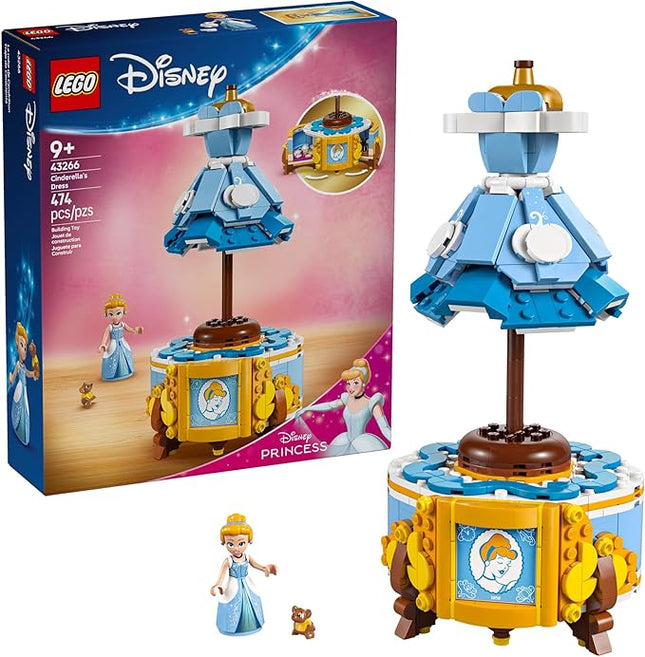 LEGO Disney Princess Cinderella’s Dress Kids Toy with Minidoll Character - Fun Building Toy for Girls and Boys Ages 9 and Up - Disney Gift Idea for Fans and Fashion Lovers - 43266