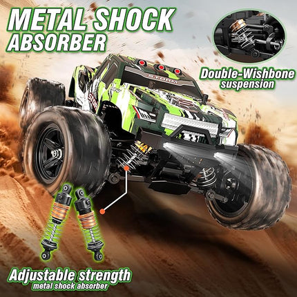 1:18 All Terrain RC Car for Adults & Boys (18305), 4WD Off-Road RC Truck High Speed Fast 40+ KPH, 4X4 Waterproof Remote Control Car with 2 Rechargeable Batteries